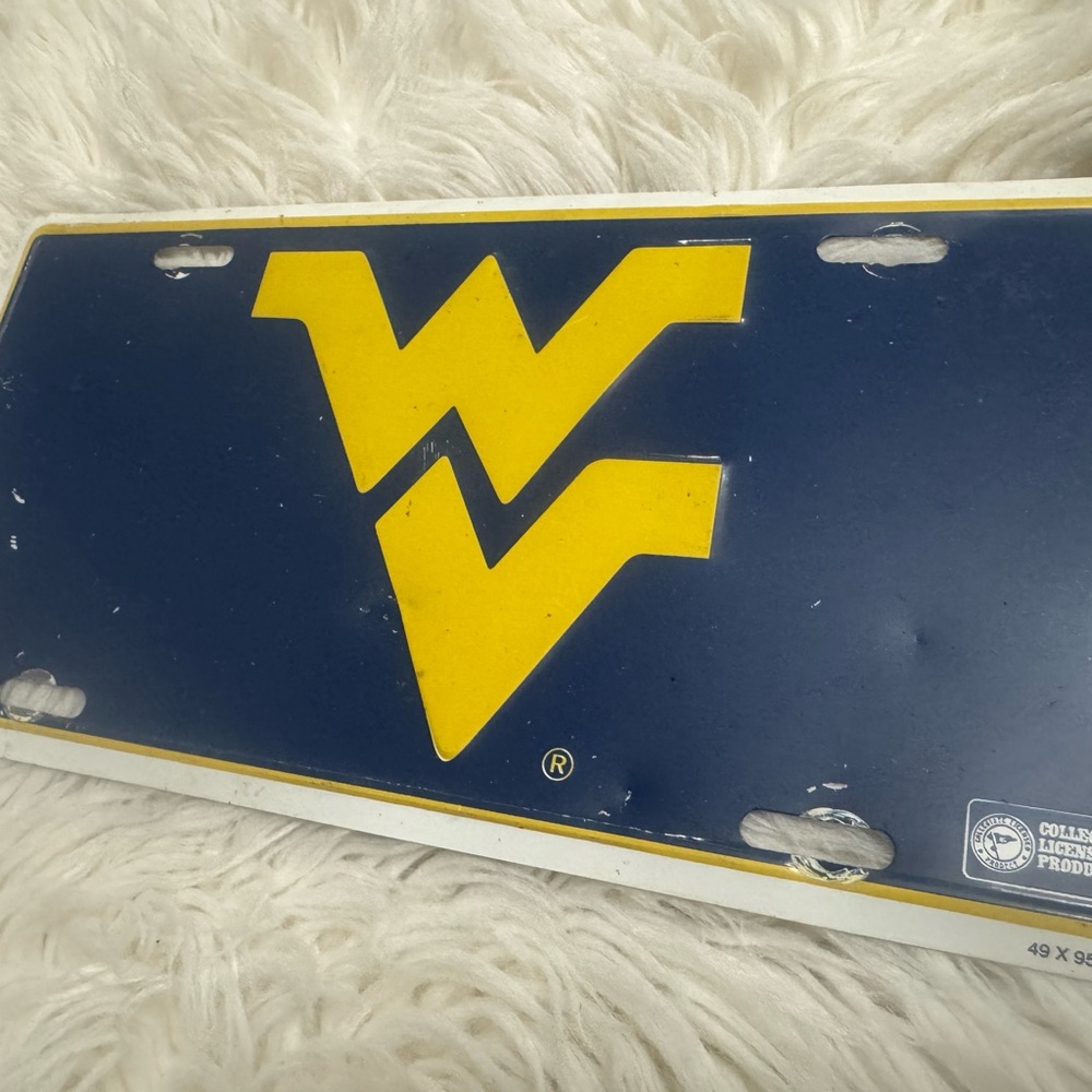 Blue and Yellow License Plate
